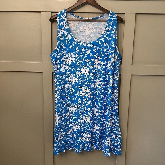 DRAPER James Ruffle Nightie Floral Printed Sleep Dress Blue & White - Picture 3 of 9